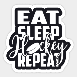 Puck Eat Sleep Hockey Repeat Gift Sticker